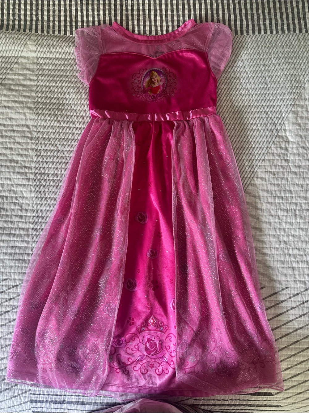 Disney Aurora Hot Pink Princess Dress with Sparkle Tulle
